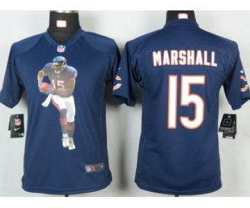 nike youth nfl jerseys chicago bears #15 brandon marshall blue[portrait fashion]