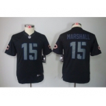 nike youth nfl jerseys chicago bears #15 marshall black[nike impact limited]