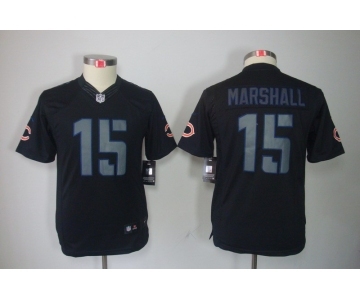 nike youth nfl jerseys chicago bears #15 marshall black[nike impact limited]