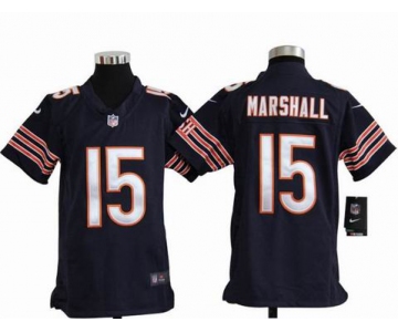 nike youth nfl jerseys chicago bears #15 marshall blue[marshall][nike]