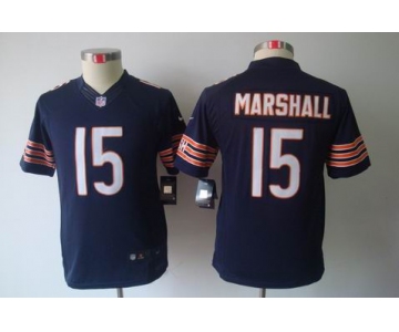 nike youth nfl jerseys chicago bears #15 marshall blue[nike limited]