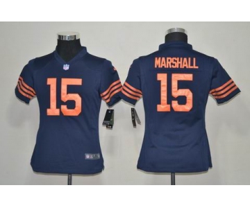 nike youth nfl jerseys chicago bears #15 marshall m&n blue[nike]