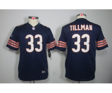 nike youth nfl jerseys chicago bears #33 tillman blue[nike]