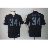 nike youth nfl jerseys chicago bears #34 payton black[nike impact limited]