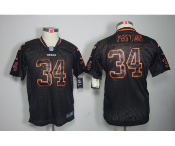 nike youth nfl jerseys chicago bears #34 payton black[nike lights out]