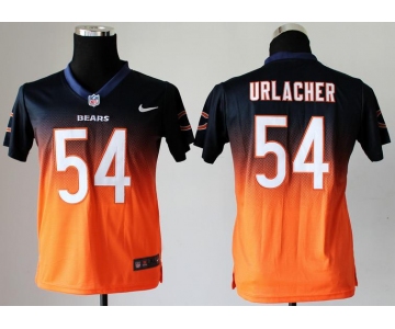 nike youth nfl jerseys chicago bears #54 urlacher blue-orange[nike drift fashion][second version]