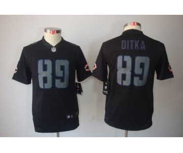 nike youth nfl jerseys chicago bears #89 mike ditka black[nike impact limited]