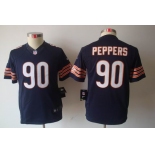 nike youth nfl jerseys chicago bears #90 peppers blue[nike limited]