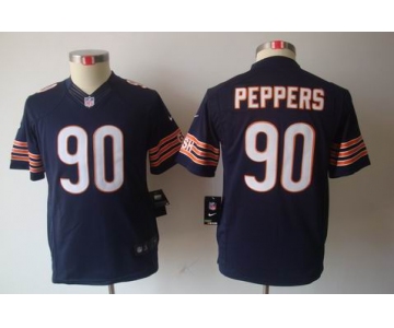 nike youth nfl jerseys chicago bears #90 peppers blue[nike limited]