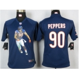 nike youth nfl jerseys chicago bears #90 peppers blue[portrait fashion]