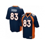 Men Nike Denver Broncos #83 A.J. Derby Game Navy Blue Alternate NFL Jersey