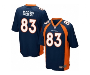 Men Nike Denver Broncos #83 A.J. Derby Game Navy Blue Alternate NFL Jersey