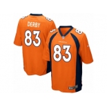 Men Nike Denver Broncos #83 A.J. Derby Game Orange Team Color NFL Jersey