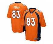 Men Nike Denver Broncos #83 A.J. Derby Game Orange Team Color NFL Jersey