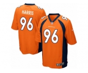 Men Nike Denver Broncos #96 Shelby Harris Game Orange Team Color NFL Jersey