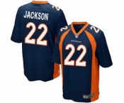 Men's Denver Broncos #22 Kareem Jackson Game Navy Blue Alternate Football Jersey