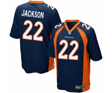 Men's Denver Broncos #22 Kareem Jackson Game Navy Blue Alternate Football Jersey