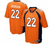 Men's Denver Broncos #22 Kareem Jackson Game Orange Team Color Football Jersey