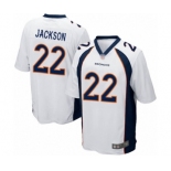 Men's Denver Broncos #22 Kareem Jackson Game White Football Jersey