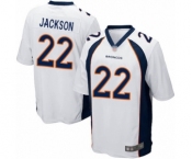 Men's Denver Broncos #22 Kareem Jackson Game White Football Jersey