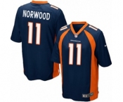 Men's Nike Denver Broncos #11 Jordan Norwood Game Navy Blue Alternate NFL Jersey