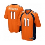 Men's Nike Denver Broncos #11 Jordan Norwood Game Orange Team Color NFL Jersey