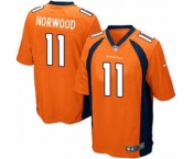 Men's Nike Denver Broncos #11 Jordan Norwood Game Orange Team Color NFL Jersey