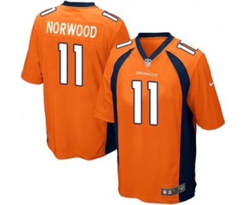 Men's Nike Denver Broncos #11 Jordan Norwood Game Orange Team Color NFL Jersey