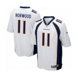 Men's Nike Denver Broncos #11 Jordan Norwood Game White NFL Jersey