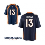 Men's Nike Denver Broncos #13 Trevor Siemian Game Navy Blue Alternate NFL Jersey