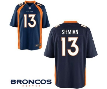 Men's Nike Denver Broncos #13 Trevor Siemian Game Navy Blue Alternate NFL Jersey