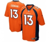 Men's Nike Denver Broncos #13 Trevor Siemian Game Orange Team Color NFL Jersey