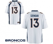 Men's Nike Denver Broncos #13 Trevor Siemian Game White NFL Jersey