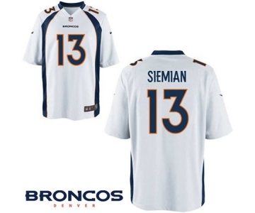 Men's Nike Denver Broncos #13 Trevor Siemian Game White NFL Jersey