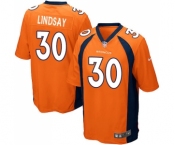 Men's Nike Denver Broncos #30 Phillip Lindsay Game Orange Team Color NFL Jersey