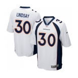 Men's Nike Denver Broncos #30 Phillip Lindsay Game White NFL Jersey