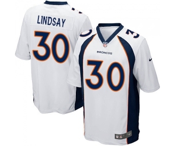 Men's Nike Denver Broncos #30 Phillip Lindsay Game White NFL Jersey