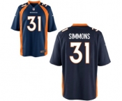 Men's Nike Denver Broncos #31 Justin Simmons Game Navy Blue Alternate NFL Jersey