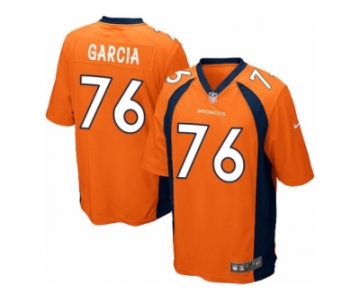 Men's Nike Denver Broncos #76 Max Garcia Game Orange Team Color NFL Jersey