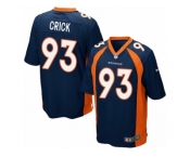 Men's Nike Denver Broncos #93 Jared Crick Game Navy Blue Alternate NFL Jersey