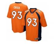 Men's Nike Denver Broncos #93 Jared Crick Game Orange Team Color NFL Jersey