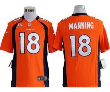 nike nfl jerseys denver broncos #18 manning orange[game c patch]