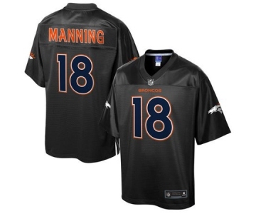 nike nfl jerseys denver broncos #18 peyton manning black reverse fashion[game]