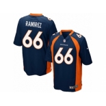 nike nfl jerseys denver broncos #66 manny ramirez  blue [Game]