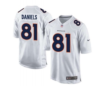 nike nfl jerseys denver broncos #81 daniels white[new game]