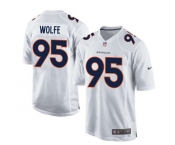 nike nfl jerseys denver broncos #95 wolfe white[new game]