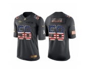 Men Denver Broncos #58 Von Miller Anthracite Salute to Service USA Flag Fashion Jersey