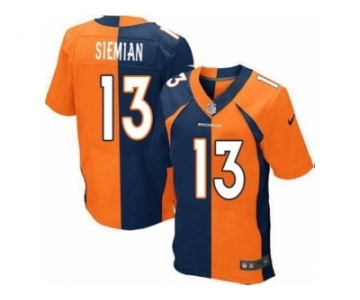 Men Nike Denver Broncos #13 Trevor Siemian Elite Team Alternate Two Tone NFL Jersey