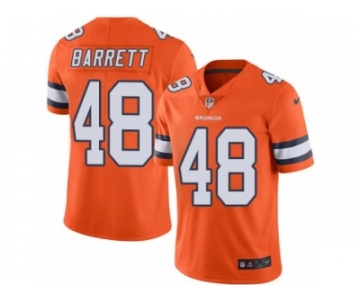 Men Nike Denver Broncos #48 Shaquil Barrett Elite Orange Rush Vapor Untouchable NFL Jersey