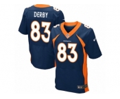 Men Nike Denver Broncos #83 A.J. Derby Elite Navy Blue Alternate NFL Jersey